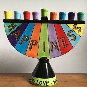 Ceramic Menorah, from Our Name is Mud